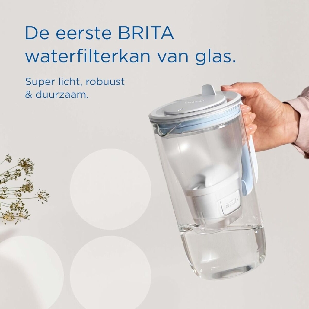 Brita - Caraffa filtrante in vetro + 1 cartuccia Maxtra