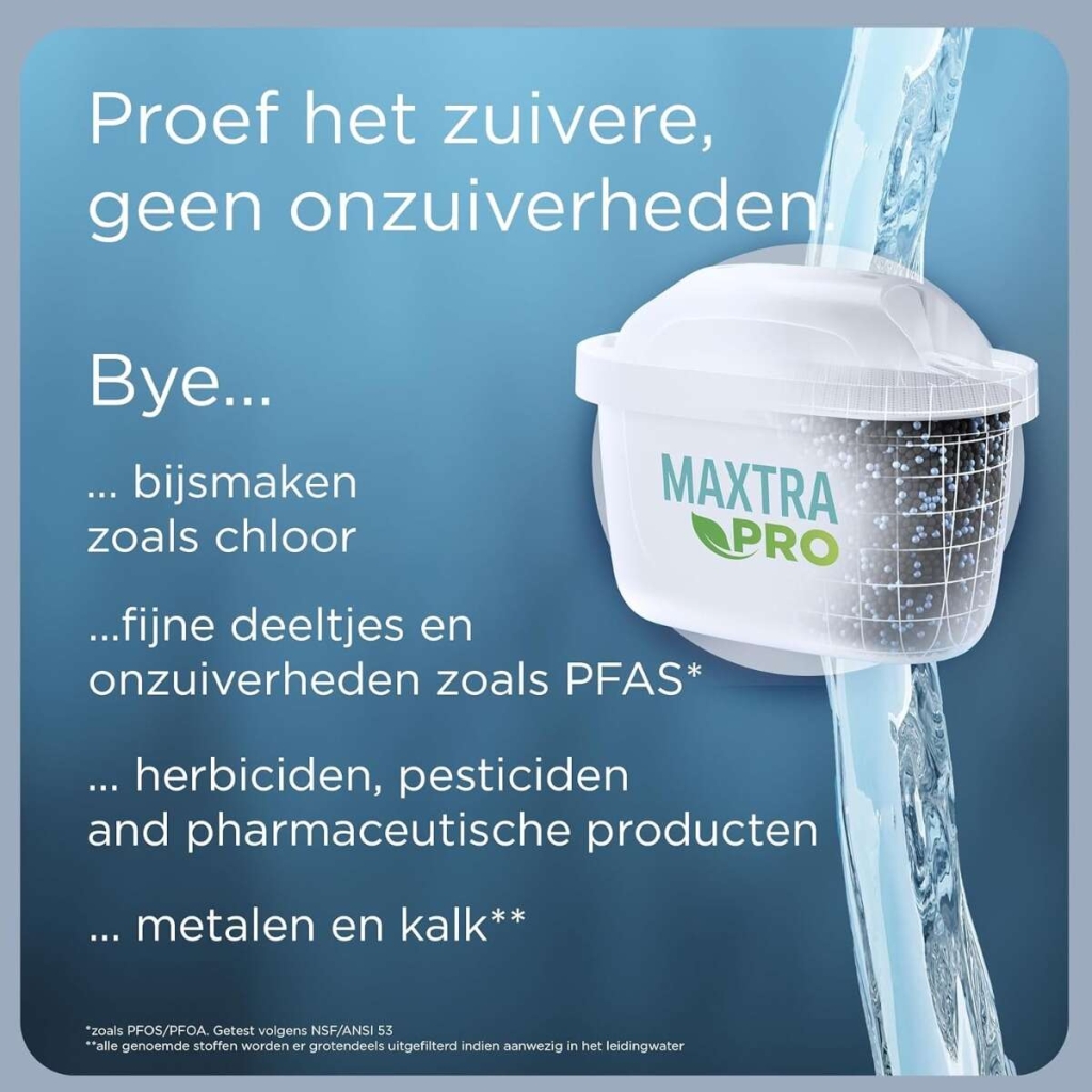 Brita - Caraffa filtrante in vetro + 1 cartuccia Maxtra