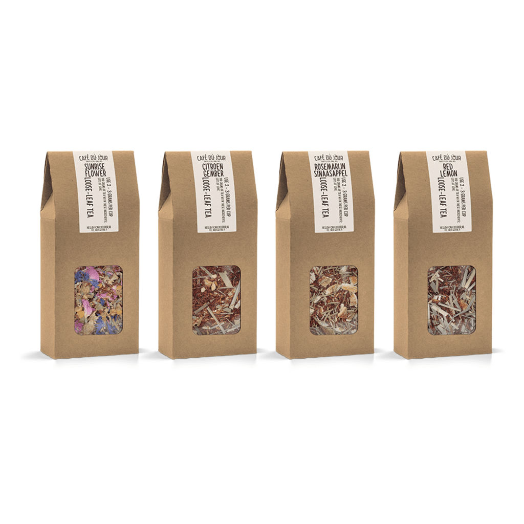 Café du Jour versa tè sfuso - Rooibos alternativo - 4 x 100 grammi