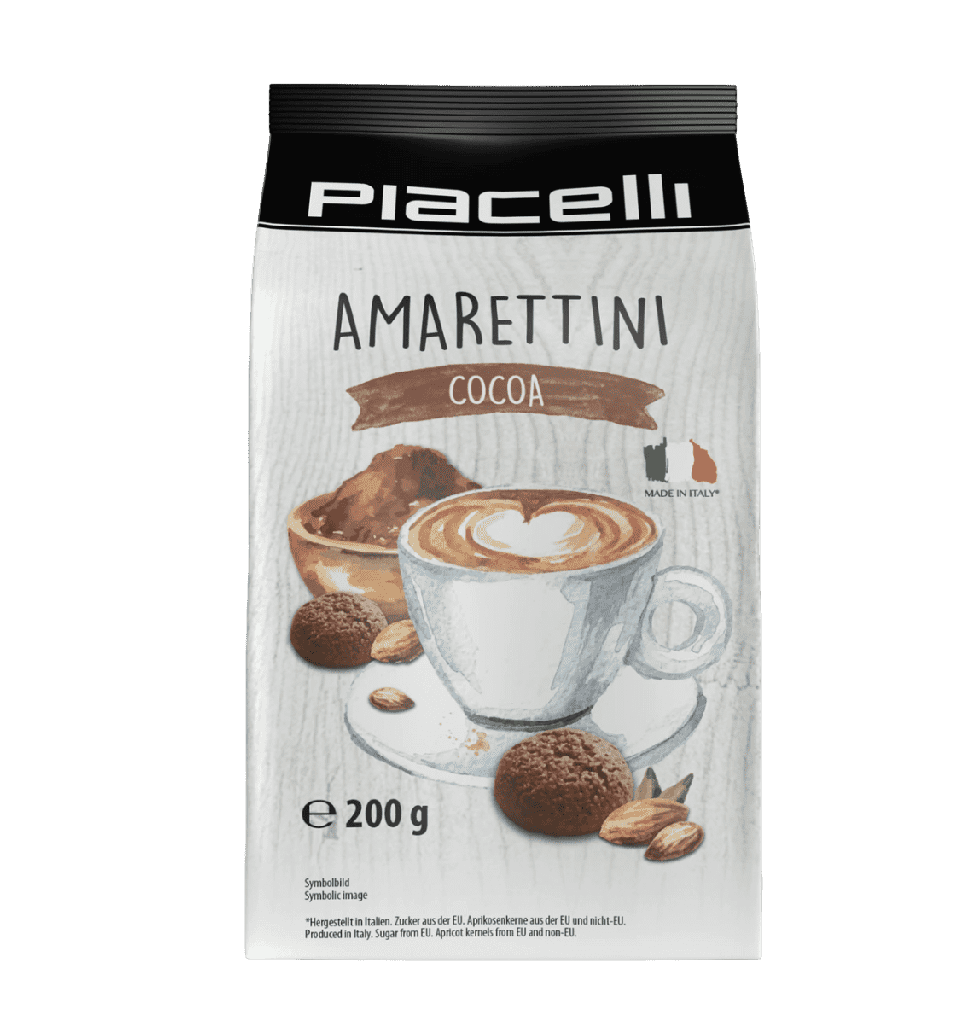 Amarettini al cacao - biscotti italiani amaretti - 200 grammi