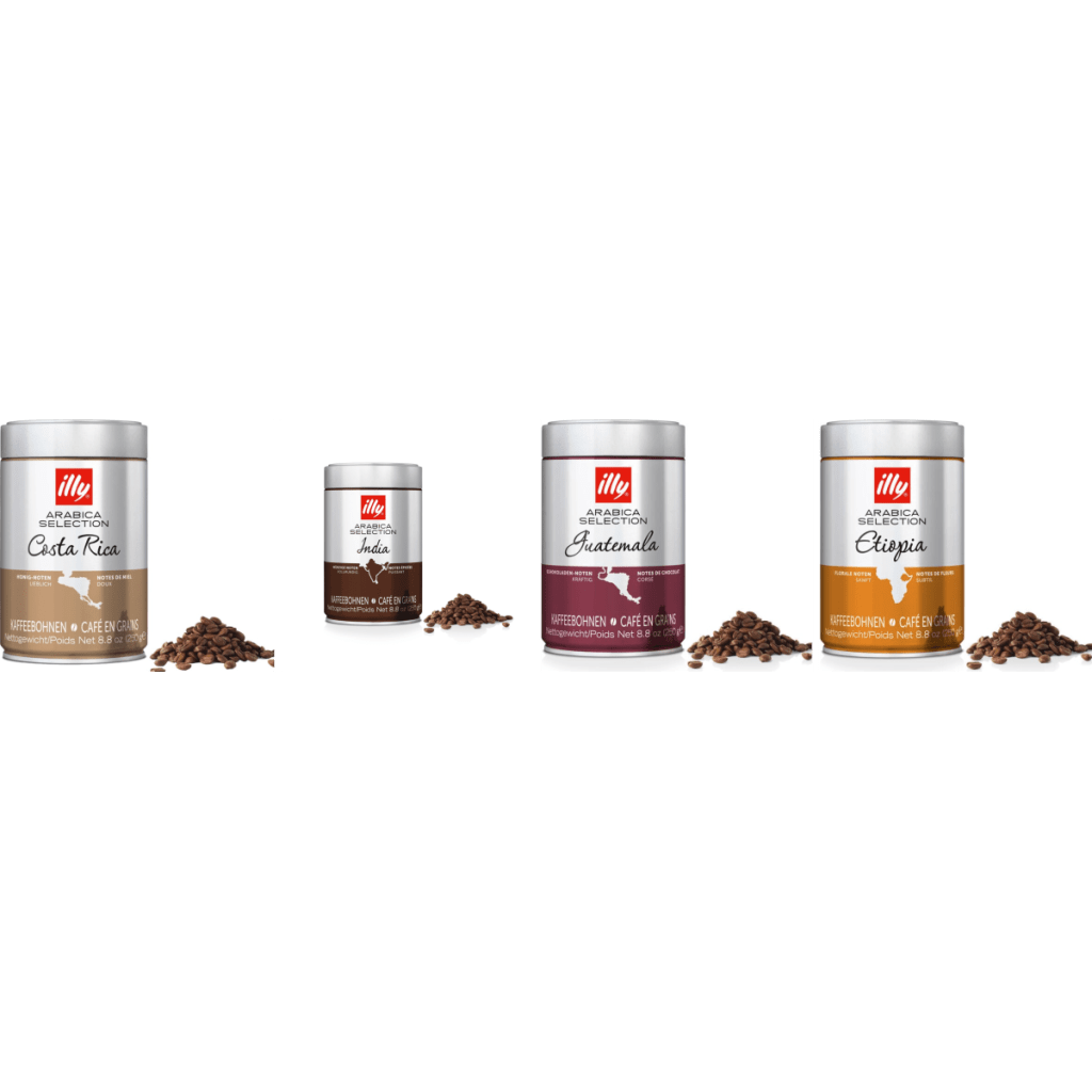illy Confezione Degustazione Arabica - caffè in grani - 4 x 250 grammi