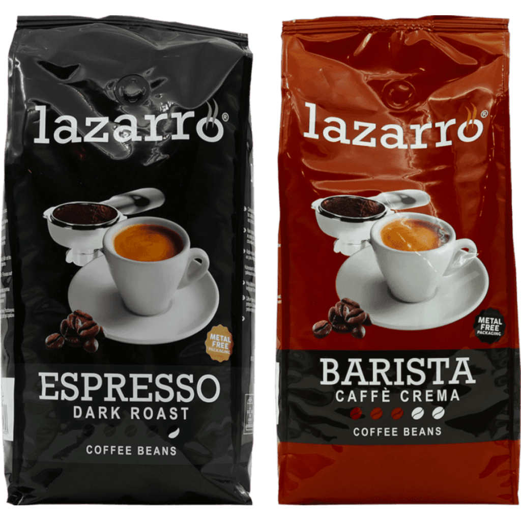 Lazarro Duo Chicchi - Dark Roast & Caffè Crema 2 x 1 kilo