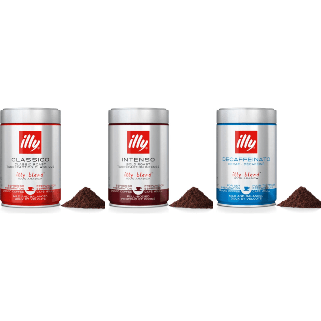 illy Confezione Degustazione Espresso con Decaffeinato - caffè macinato - 3 x 250 grammi