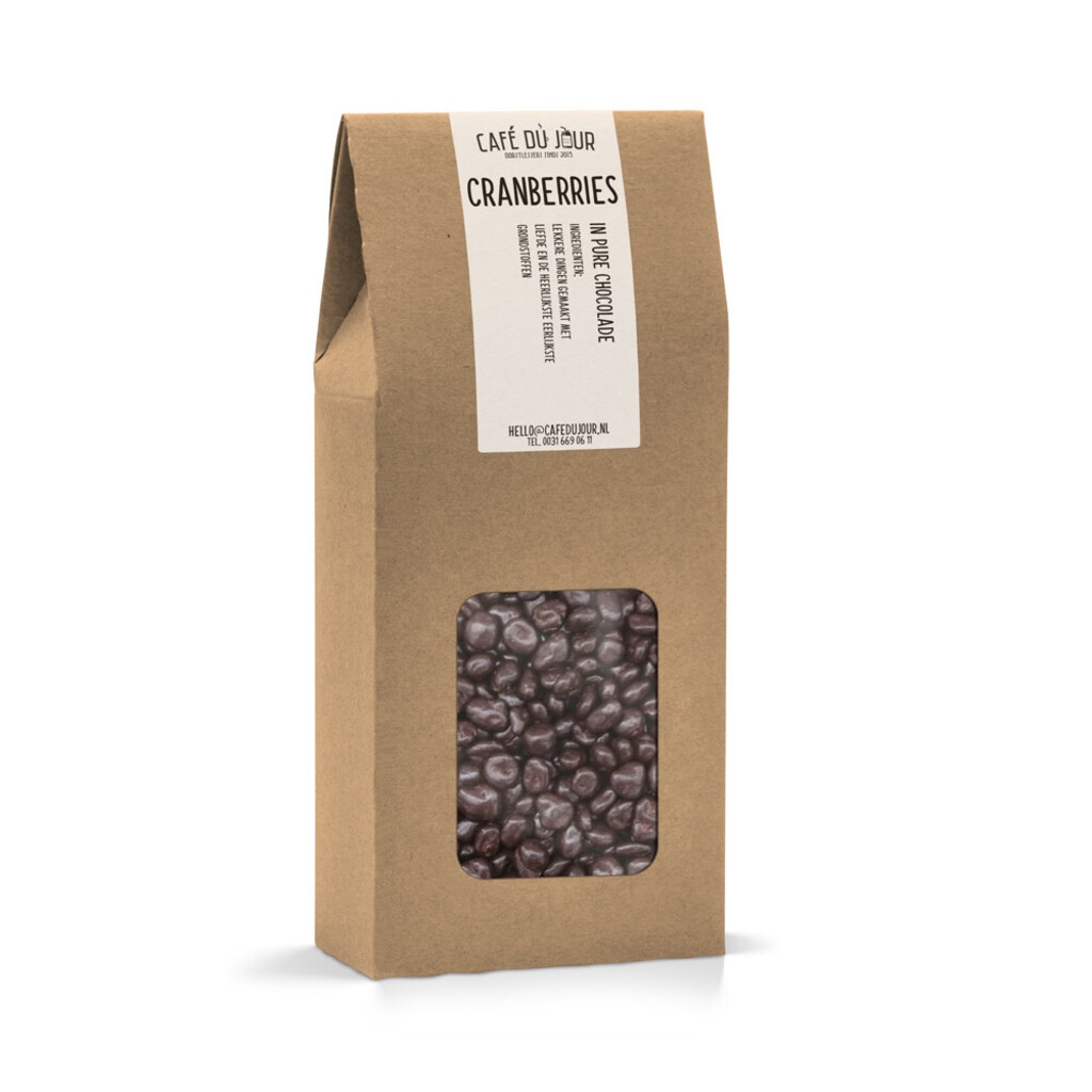 Cranberry in cioccolato fondente puro 250 grammi