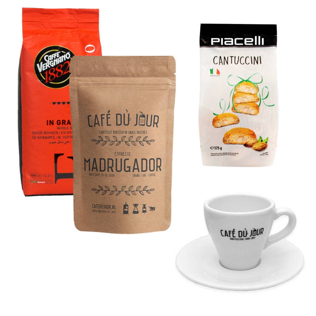 Starter kit - Espresso kwartiertje - accessori e 2 kg di chicchi di caffè