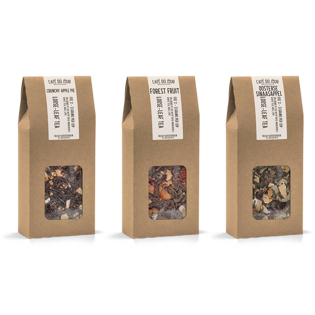 Café du Jour tè sfuso - confezione fruttata - 3 x 100 grammi