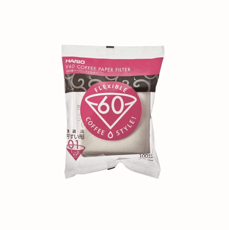 Hario filtri per caffè V60 misura 01 colore bianco (100 pezzi)