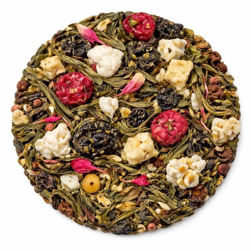 Popcorn Cherry Bliss - Tè verde 100 grammi - tè sfuso Café du Jour