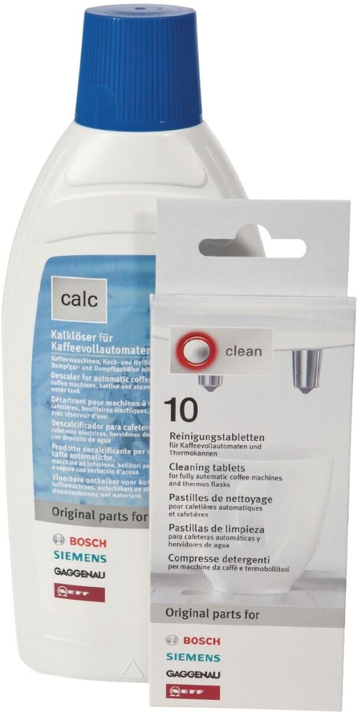 Kit di manutenzione per macchina da caffè Siemens / Bosch - 10 compresse / 500 ml di decalcificante