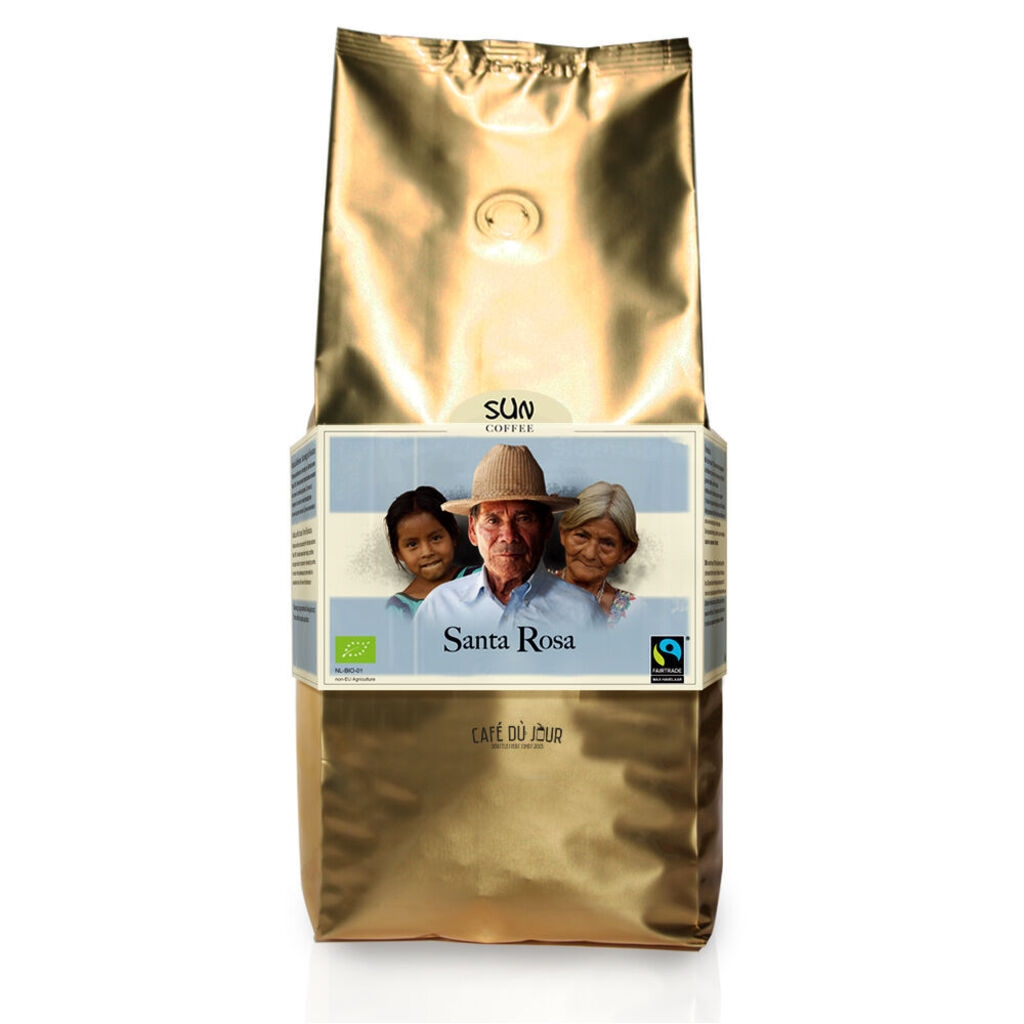SUN Dark Roast Santa Rosa chicchi di caffè biologici Fairtrade 1 kg