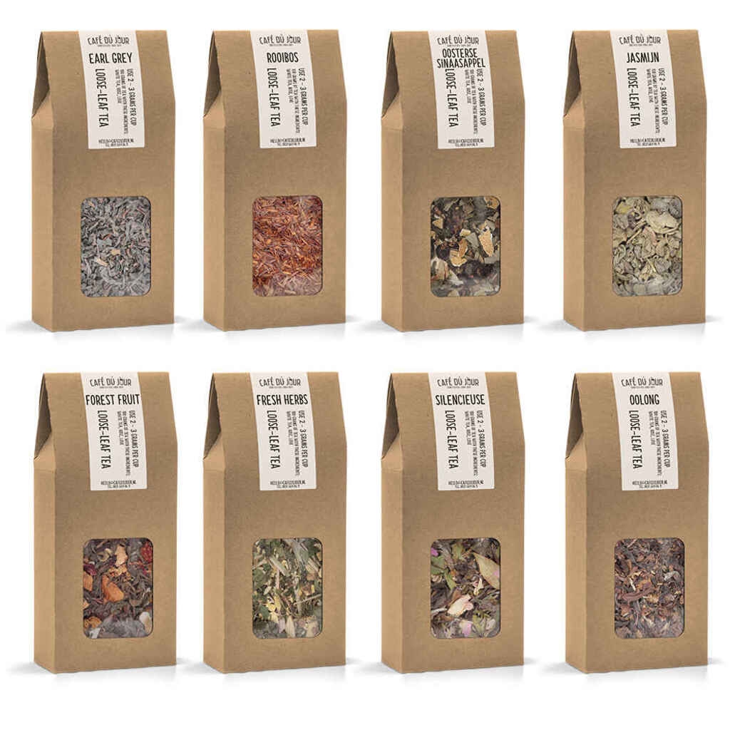 Café du Jour tè sfuso da versare - pacchetto totale - 8 x 100 grammi