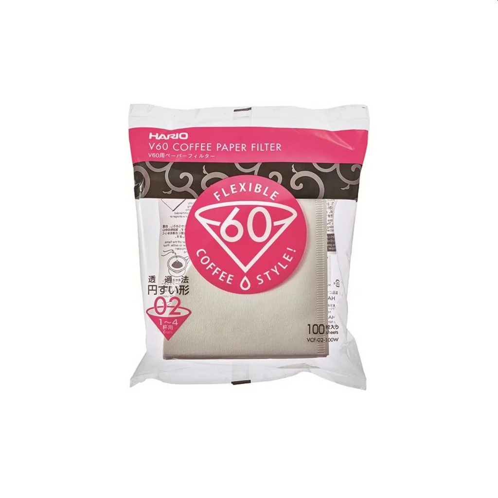 Filtri da caffè Hario V60 - misura 02 colore bianco (VCF-02-100W) - 100 pezzi