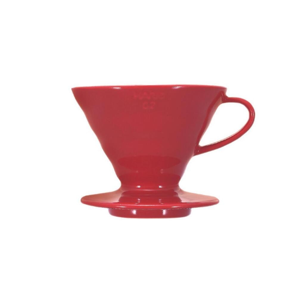 Hario V60 dripper in porcellana rosso misura 02