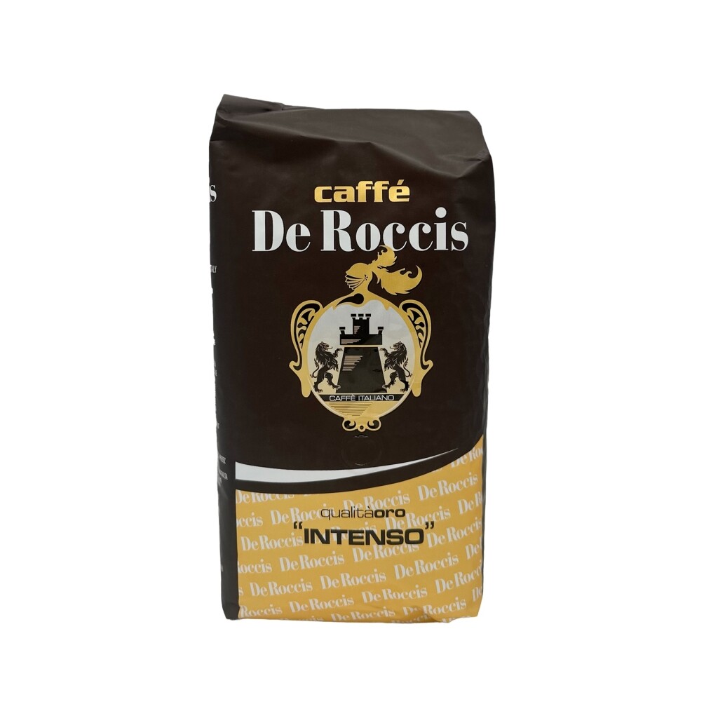 Voorkant van een kilo zak De Roccis Qualità Oro Intenso