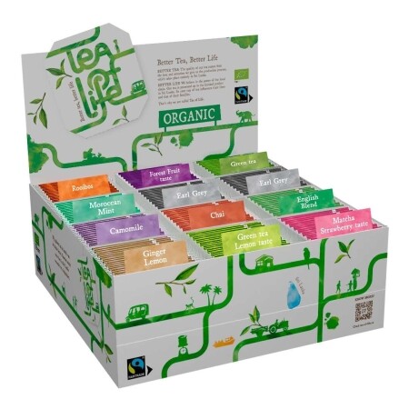 Espositore assortimento - Biologico & Fairtrade - Tea of Life - 120 bustine di tè